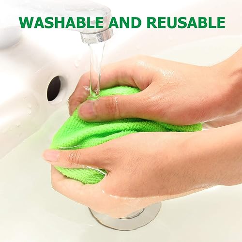 XINDELL 5 Pack Microfiber Pads – Replacement Heads Cover for Xindell Windshield Cleaner Tools. Washable & Reusable Triangle Pads (Green). Fits Window Reach Tool - Handle Not Included - color: Green