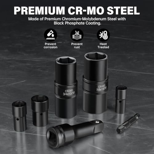 Lug Nut Impact Socket Set, 7pcs