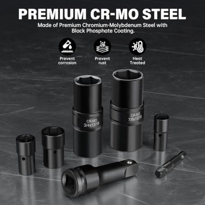 Lug Nut Impact Socket Set, 7pcs