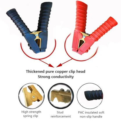 NANSH Booster Jumper Cable Copper Clamps Heavy Duty Car Battery Charger Clamps (2 Pair) - size: 2 Pair