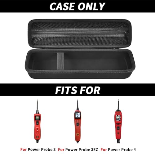 PAIYULE Hard Case for Power Probe 3/3EZ/4 Circuit Testers | Protective Organizer for Circuit Tester, leads and Adapters, Compact Storage for Mechanics and Automotive Work, Bag Only