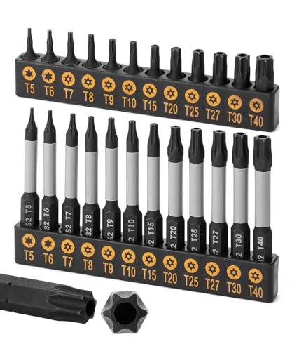 Bates Torx Bit Set, 24pc T5-T40, Tamper Resistant, Security Torx Bits - size: 24 pcs, T5-T40, style: Torx Bit Set