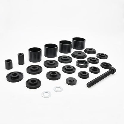 23pc Wheel Bearing Press Kit for Front Wheel Drive Bearing Removal & Installation, Wheel Bearing Puller Tool Set with Sliding Screws Universal Bushings Sleeves Storage Case