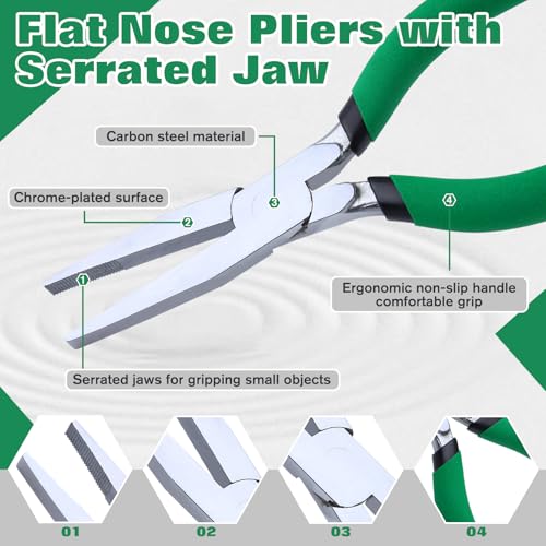 6Inch Diagonal Cutting Pliers Wire Cutters with Wire Stripping | Holes Wire Stripper Wire Nippers Flush Cutters Cable Cutters Side Cutters Wire Snips for Cutting Floral Wires Electric Wires - style: Flat Nose Pliers with Serrated Jaw