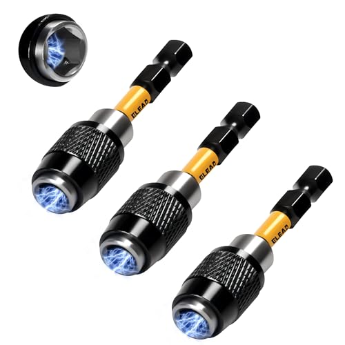 ELEAD 3-Piece Quick Change Bit Holder, 1/4" Magnetic Hex Shank Drill Bit Adapter for Screws, Nuts, Drill, bit set and Handheld Driver - style: 2.5" Standard Version