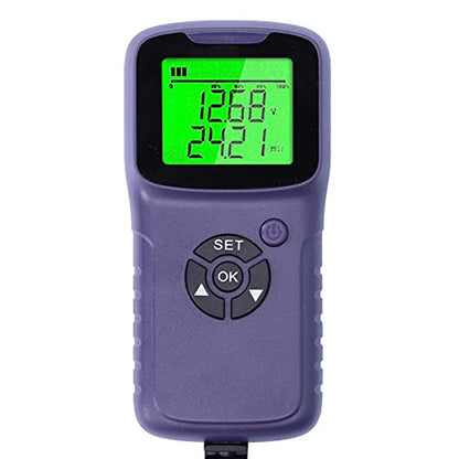 A300 Digital Car Battery Tester LCD Battery Test Analyzer Auto Test Diagnostic Tools for 12V Flood AGM Gel Deep Cycle Batteries ABS Material 13x6.2x2.8cm (Purple) - color: Purple