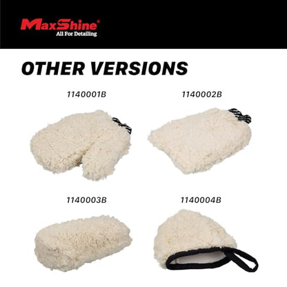 Maxshine Universal 2-Pack Professional Microfiber Wash Mitts – Finger Wheel Mitt & Dusting Mitt Set – Ideal for Small Area Cleaning, Car Washing & Detailing – Premium Auto Detailing Accessories