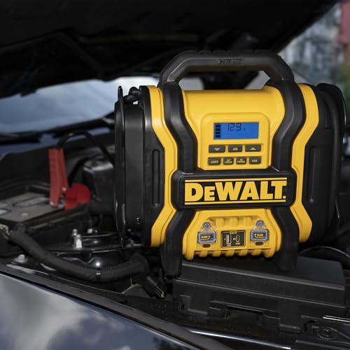 DEWALT DXAEPS14 2000 Amp Portable Battery Jump Starter with Compressor | Power Station with 500W AC Power and 15W USBa & 25W USB