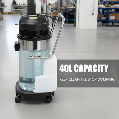40L/11Gal Commercial Carpet Cleaner Machine, 6-in-1 with Dual Motors | Professional Heavy-Duty Floor Cleaner for Home & Commercial, Upholstery & Hard Floor (2-Parcel Ship)