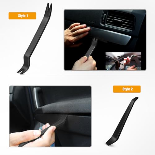GOOACC Auto Trim Removal Tool Kit No-Scratch Tool Kit for Car Audio Dash Window Molding-4PCS (Black) - color: Black, size: 4PCS Trim Removal Tool