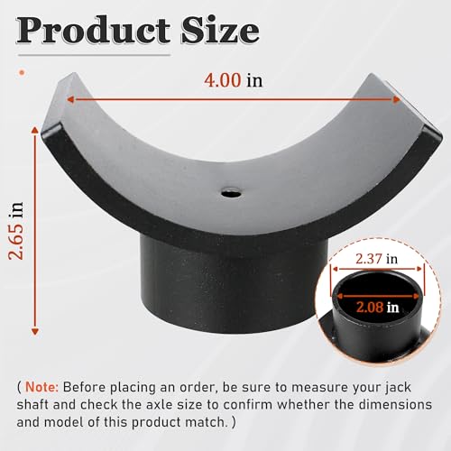 Bottle Jack Axle Adapter Lifting Saddle, Heavy Duty Steel Axle Cradle Compatible with 3", 4" Round Axles Tubes & Dana 60/70/80 Hydraulic Jack for RV, Truck, Trailer & Off-Road Use, 4 Inchs - size: 4 INCH