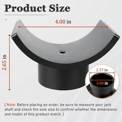 Bottle Jack Axle Adapter Lifting Saddle, Heavy Duty Steel Axle Cradle Compatible with 3", 4" Round Axles Tubes & Dana 60/70/80 Hydraulic Jack for RV, Truck, Trailer & Off-Road Use, 4 Inchs - size: 4 INCH