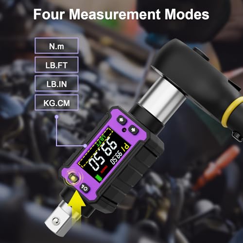 ANPUDS 1/2" Digital Torque Adapter Set (2-99.6 Ft.lb / 2.7-135 Nm) | Slim Electronic Torque Wrench Converter, ±2% Accuracy for Bike, Automotive, Motorcycle & Precision Repair - size: 1/2" (2.0-99.6 Ft.lb/2.7-135 Nm)