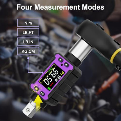 ANPUDS 1/2" Digital Torque Adapter Set (2-99.6 Ft.lb / 2.7-135 Nm) | Slim Electronic Torque Wrench Converter, ±2% Accuracy for Bike, Automotive, Motorcycle & Precision Repair - size: 1/2" (2.0-99.6 Ft.lb/2.7-135 Nm)