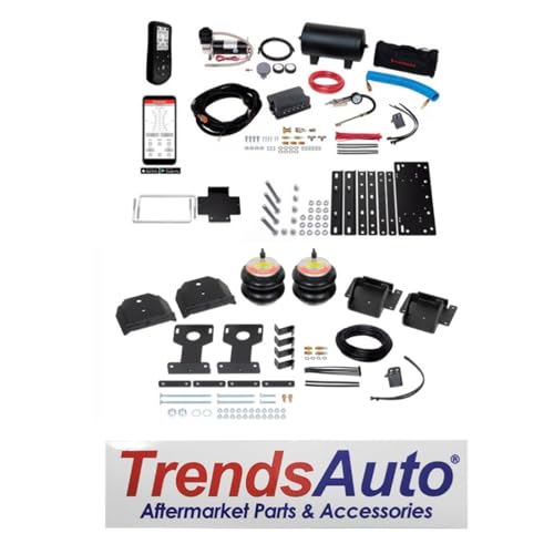 TrendsAuto Firestone Airide Red Label Rear Air Springs Kit & Air Command Dual Wireless App & Remote Extreme Compressor with Tank Kit fits 2020-2023 CV Series Cab-Chassis | TrendsAuto Decal - size: Dual Path (Remote & App)