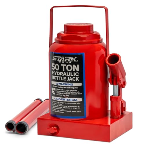 XtremepowerUS 50-Ton Capacity Hydraulic Bottle Jack Automotive Low Profile Shop Axle Jack Hoist Lift (Red) - size: 50 Ton