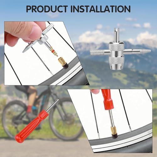 27-Piece Tire Change Tool Kit for Motorcycle, ATV, Lawn Tractor, Bicycle, Scooter, Car - Blue with Tire Spoons, Rim Protector, Valve Tools & Storage Bag