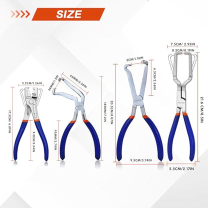 Electrical Disconnect Pliers Kit 4 Piece Set – Auto Electrical Connector Pliers, Fuel Line Plier, Rapid Disconnect Tool for Cars Trucks - color: 4pcs Set-2