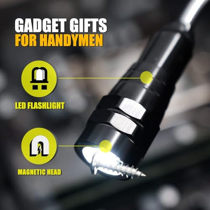 Dad Gifts, Magnetic Pickup Tool Telescoping Magnet Flashlight,Gift for men, Birthday Gifts for Men, Dad, Father, Women, Him, Teen Boys, Mechanic, Boyfriend, Graduation Gifts, Black - style: Black Magnetic Tool