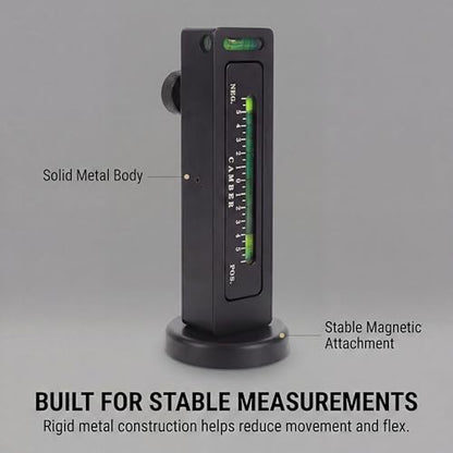 2 Pack Adjustable Magnetic Gauge Tool, Wheel Camber, Caster Pillar and Wheel Alignment Tools for Automotive Truck RV Tire Repair Black - color: Black