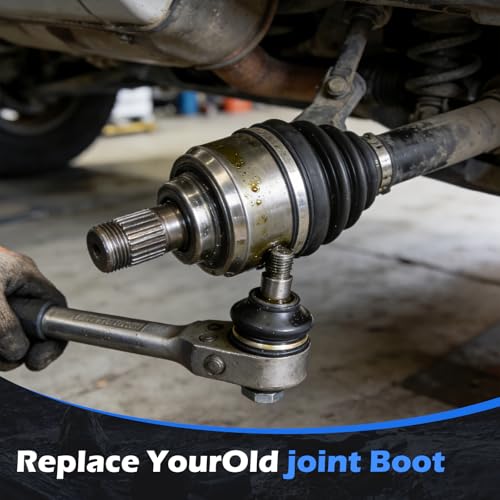 MRCARTOOL CV Boot Kit with 2 Clamps for Ford Toyota Nissan Drive Shaft | Silicone, Heat-Resistant, Cracks Tears Aging Resistant, Fits Audi BMW VW Volvo Mercedes Replacement Ball Head Dust Cover - size: CV Boot