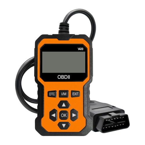 Professional OBD2 Scanner V410 & Car Diagnostic Tool – Auto Code Reader for All Vehicles, Engine Fault Code Reader Scan Tool with Live Data and Fix Suggestions Orange and Black