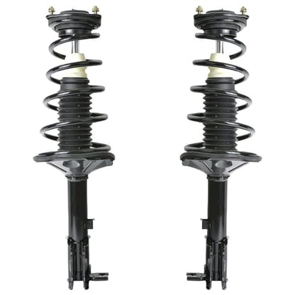 Detroit Axle - Front Rear Struts for Hyundai 2000-2005 Accent, 4 Quick | Install Ready Struts with Coil Spring Assembly 2001 2002 2003 2004 Replacement Suspension Kit - size: 4Q42906/ 4 Struts