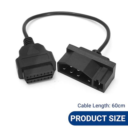 7 Pin OBD1 to OBD2 Adapter Replacement for Car Ford Code Reader Scanner Check Engine Repair Diagnostic Tool Cable Connector