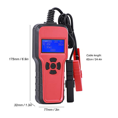 AE1801 Car Digital Battery Analyzer Capacity Tester Diagnostic Tool with LCD Display for 12V Starting Battery