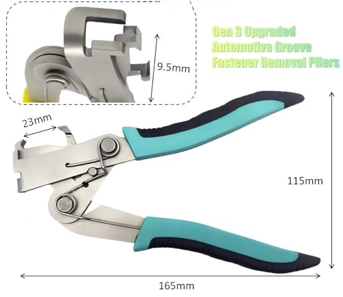 Car Clip Pliers/Disassembly Tools 2026 Upgrade Automotive Clip Removal Pliers Trim Removal Tool Panel Trim Snap Plier for Car Fasteners Ergonomic Grip Stainless Steel Head (2PCS) - color: 2pcs