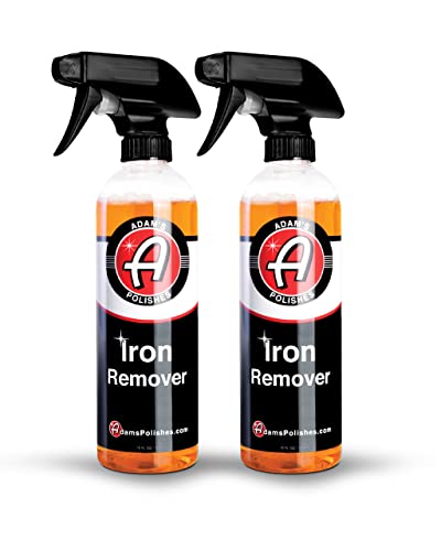 Adam's Iron Remover (16oz, 2 Pack) - Fallout & Iron Remover Spray for Car Detailing Removes Iron Particles in Auto Paint, Wheels, Motorcycle, RV & Boat - Use Before Clay Bar, Wax or Car Wash - size: 16 Fl Oz (Pack of 2)