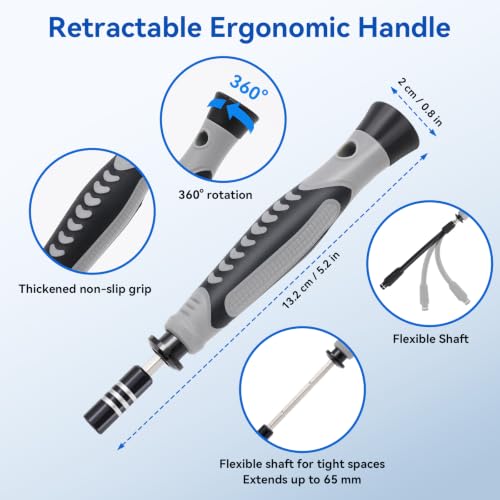 Small Precision Screwdriver Set,130-in-1 Tiny Screwdriver Set with tool mat | Micro Screwdriver Set for laptops, computers, iPhones, MacBooks, PS5, Xbox, Switch, and other electronic devices.