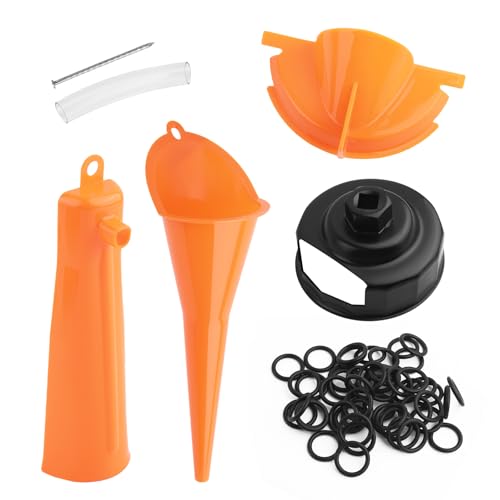 Compatible with Harley Oil Change Kit,Multi-Purpose Motorcycle Oil Change Kit with Oils Filter Funnel & Oils Filter Wrench,Motorcycles Tool with 50PCS Rubber O-Rings - color: 50PCS O-Rings