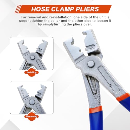 Clic R Hose Clamp Pliers Heavy Duty European Vehicle Car Tool | Fully electroplated Clic-R clamp pliers for European vehicle fuel line and coolant hose clamp service - color: Clic-r Plier