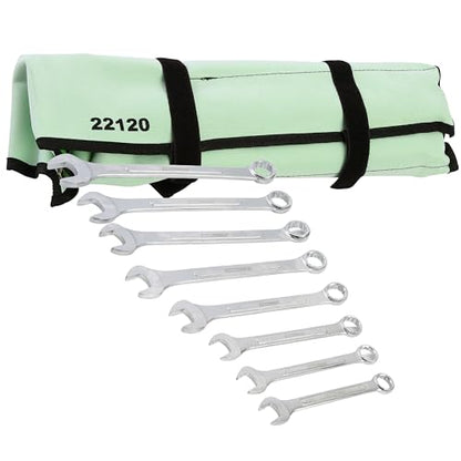 OEMTOOLS Jumbo Combination Wrench Set, 8-Piece Metric, 21-32mm, Heavy-Duty Automotive, Roll-Up Storage Bag - style: 8 piece metric (21-32 millimeter)