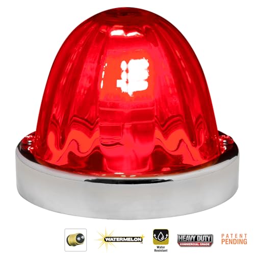 GG Grand General 92447 Stainless Steel Red Watermelon+ Glass Lens Kit for #1157, Bulb not Included - color: 1157 Bulb Base, style: Red