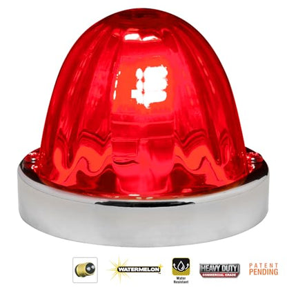 GG Grand General 92447 Stainless Steel Red Watermelon+ Glass Lens Kit for #1157, Bulb not Included - color: 1157 Bulb Base, style: Red