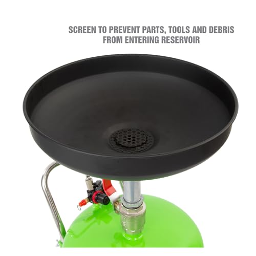 OEMTOOLS 87042 18 Gallon Portable Oil Lift Drain, Waste Oil Drain with Steel Waste Oil Container, Oil Changing, Oil Dolly for Motor Oil Drain, Funnel Drain - style: 18 Gallon Oil Drain