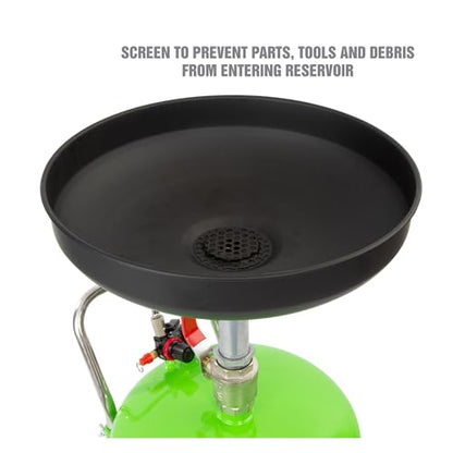 OEMTOOLS 87042 18 Gallon Portable Oil Lift Drain, Waste Oil Drain with Steel Waste Oil Container, Oil Changing, Oil Dolly for Motor Oil Drain, Funnel Drain - style: 18 Gallon Oil Drain