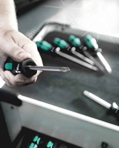 Wera 05028062001 367/6 TORX® Screwdriver set Kraftform Plus and rack, 6 pieces - size: TX10x80mm, TX15x80mm, TX20x100mm, TX25x100mm, TX30x115mm, TX40x140mm