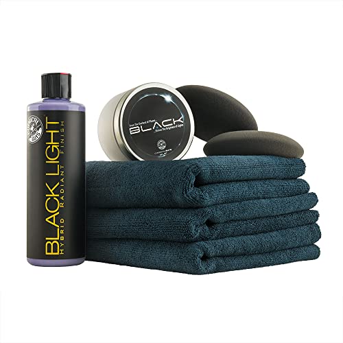 Chemical Guys, Black & Dark Color Paint Maintenance Kit, Gloss & Deep Shine | Soap, wax, detailer and applicators chosen for black and dark paint to deepen gloss, add depth and minimize swirls - style: Kit - 7 Items
