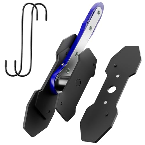 Brake Caliper Compression Tool, Caliper Piston Compressor Tool with Additional 2 pcs Large Steel Plate and 2 Hooks, 360°Adjustable Brake Caliper Tool for Single Twin Quad Piston Calipers (Blue) - color: Blue