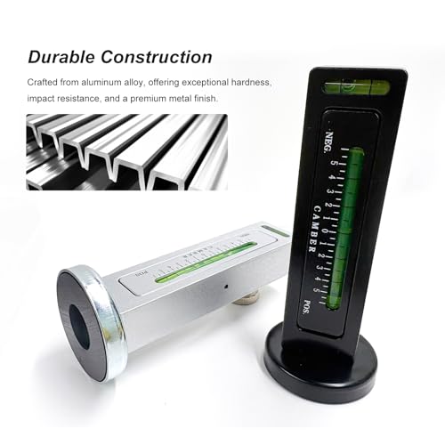 Camber Alignment Tool, Adjustable Magnetic Caster Pillar Gauge Professional Tire Repair Tool, High Precision Camber Strut Wheel Alignment Instrument for Car Truck RV (Black) - color: Black