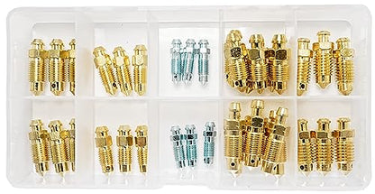 36 PCS Bleeder Valve,Brake Bleeder Screw Assortment Kit Replace H9402-6, H9403-6, H9404-6, H9406-6, H9407-6, H9410-6
