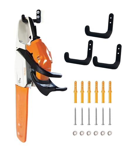 Chainsaw Hanger, 3 Pack Chain Saw Wall Mount Hook, Heavy Duty Chainsaw Holder, Racks for Garage Organization Garage Storage Shed Organizer Mounted Chainsaw Storagw Hamgers - color: 3 Pack Hanger