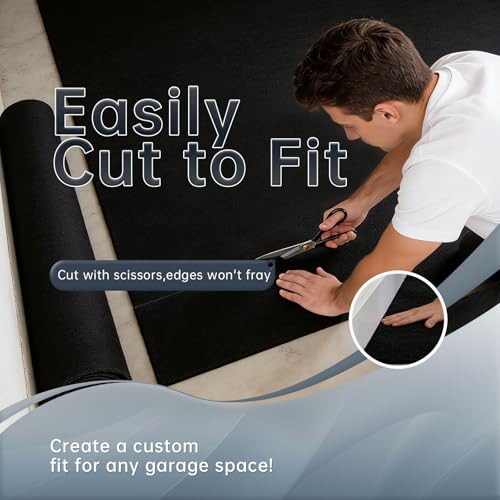 29"x36" Garage Floor Mat – Oil Absorbent & Leak-Proof PE Backing, Heavy Duty Protector for Oil Change, Motorcycle, Toolbox & Pet Area, Trimmable Non-Slip Multi-Purpose Mat - size: 2'5" x 3'