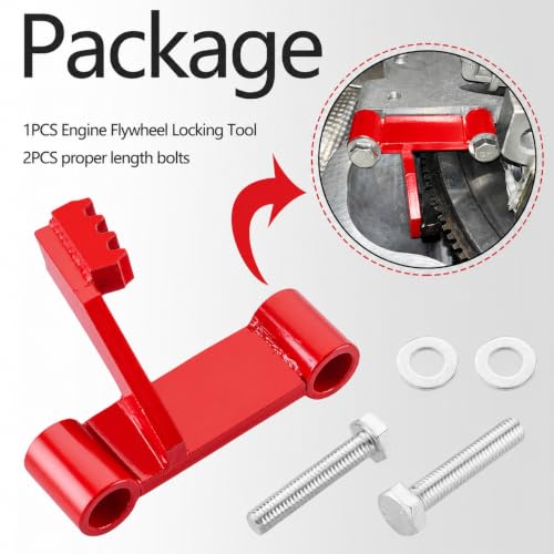 LS Flywheel Locking Tool Compatible with Engines Chevy LS1 LS2 LS3 LS6 LSX | for GM 1997 -2019 Rear-Wheel Drive V8 LS and LT Baised Engines,Cars and Trucks 4.8 5.3 5.7 6.0 6.2 7.0 Liter, Red - color: Red