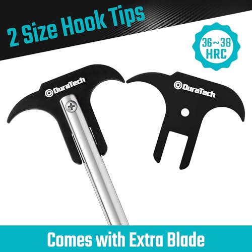DURATECH Seal Puller with Extra Blade, Heat Treated Steel, Dual Hook Tips for Oil and Grease Seals Removal | Heat Treated Steel, Dual Hook Tips for Oil and Grease Seals Removal