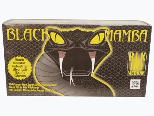 Black Mamba Super Strong Nitrile 100 Glove BOX (MEDIUM) - size: Medium