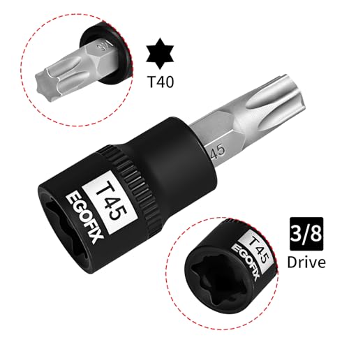 3/8 Inch Drive x T45 Torx Bit Socket - style: 3/8 T45